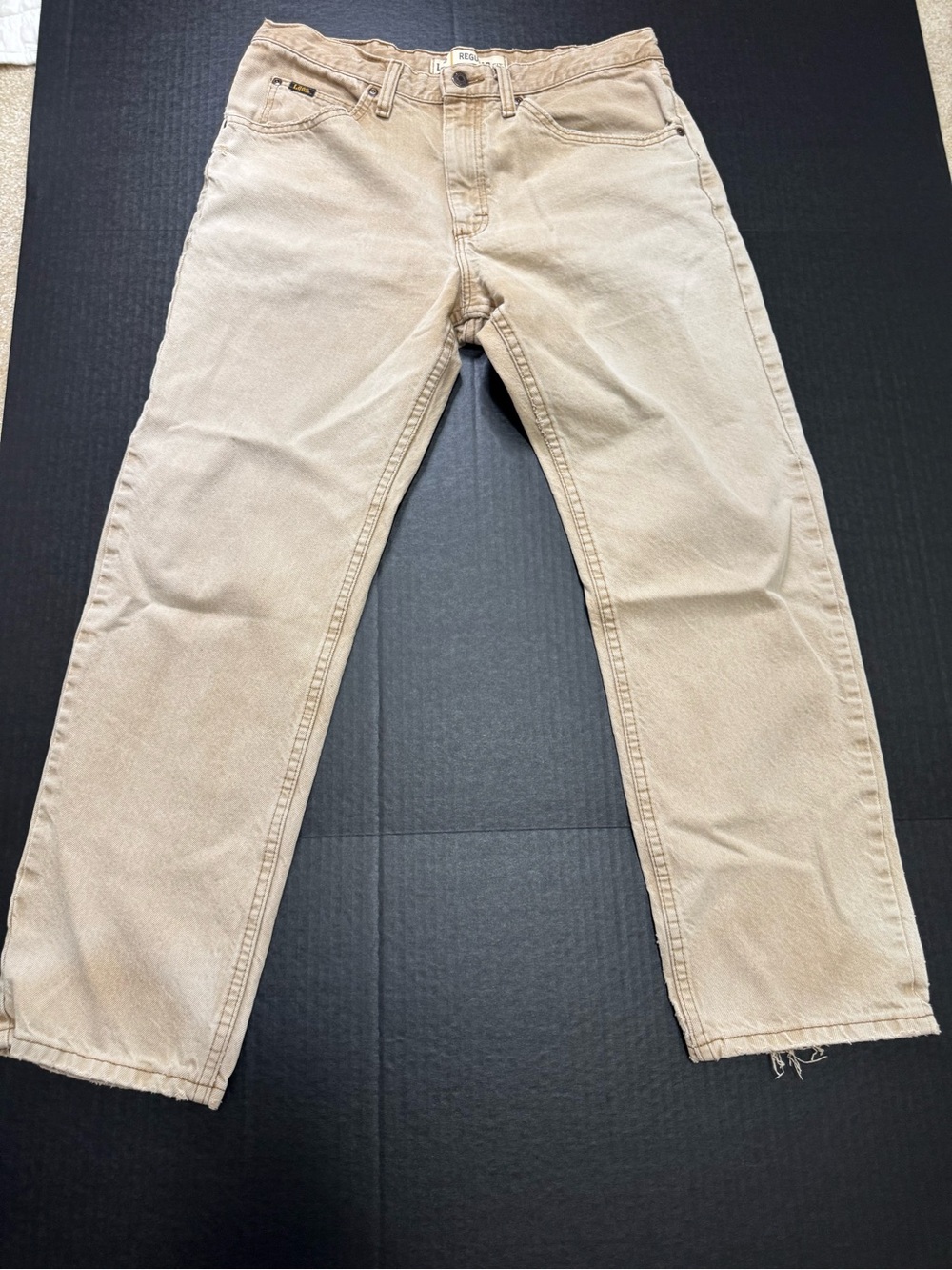 Lee Men's Beige/Tan Straight-Leg Chinos 34x29